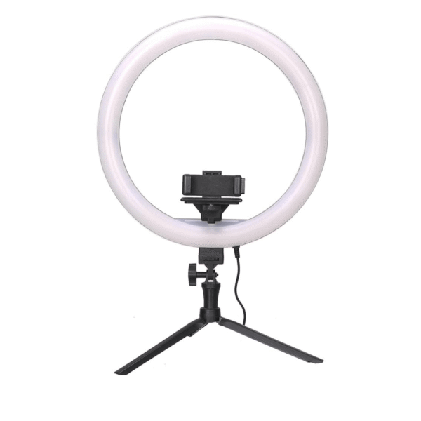 Osaka 10 inch LED Ring Light – Dimmable, 2 Color Modes, with Table Tripod