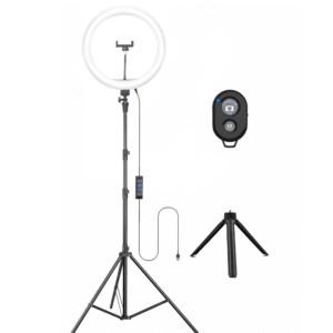 Osaka 14 inch LED Ring Light with Stand, Table Tripod & Bluetooth, for Photos, Videos, Live, Makeup